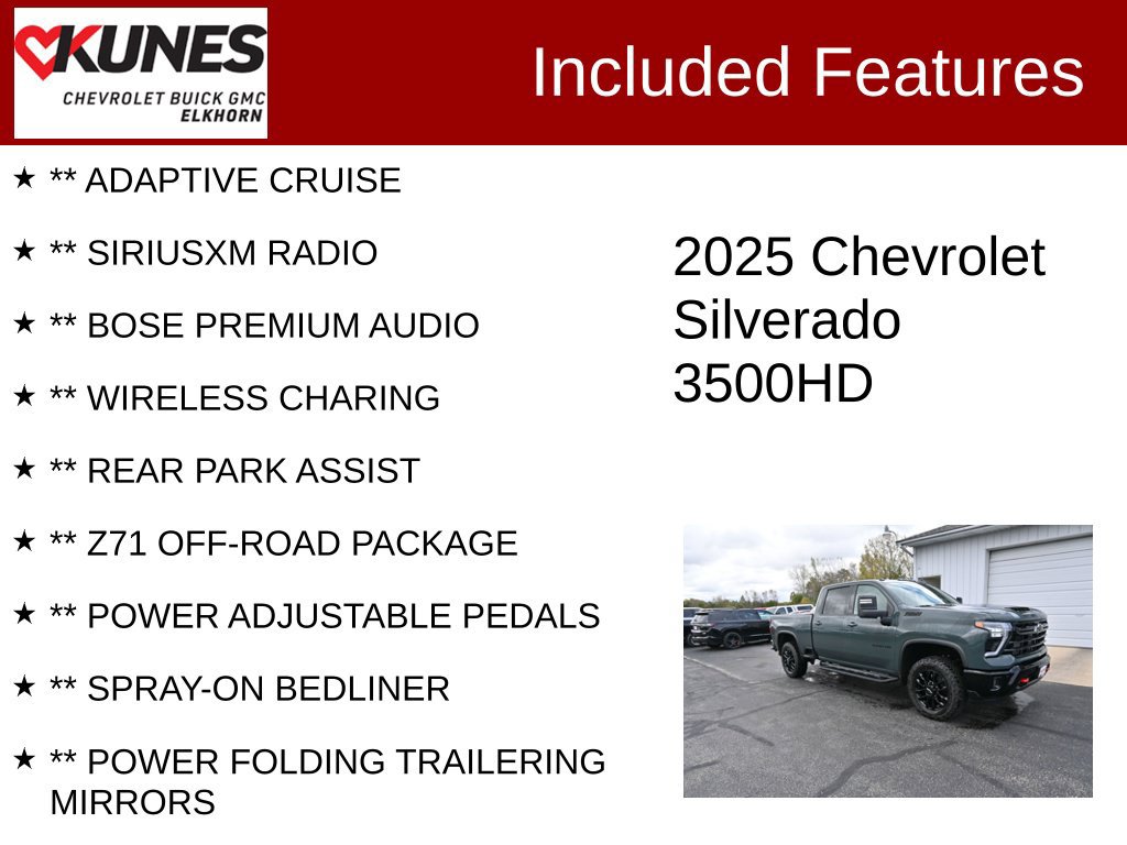 Used 2025 Chevrolet Silverado 3500 LTZ w/ LTZ Plus Package AWD/4WD image 3