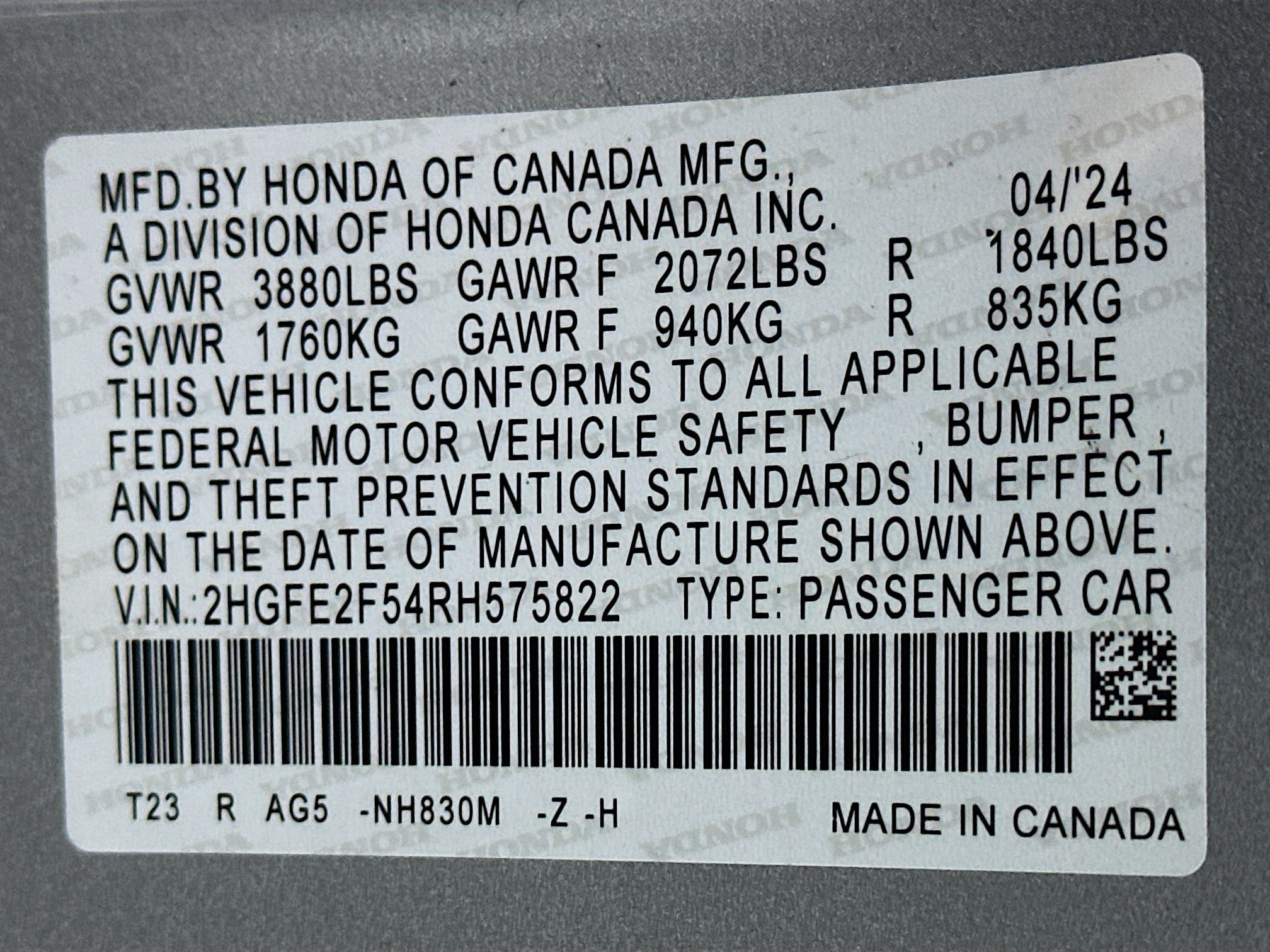 Used 2024 Honda Civic Sport image 12