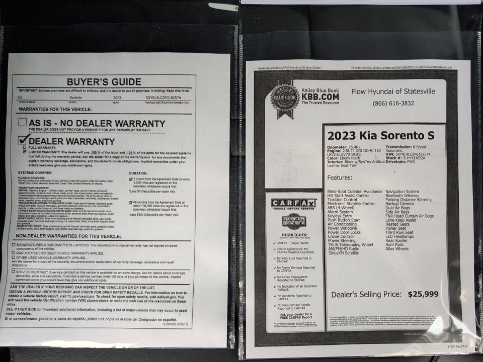 Used 2023 Kia Sorento S w/ Panoramic Sunroof Package image 36