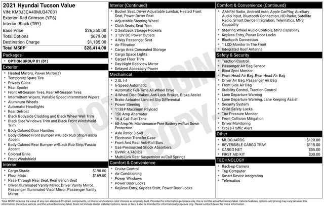Used 2021 Hyundai Tucson Value image 33
