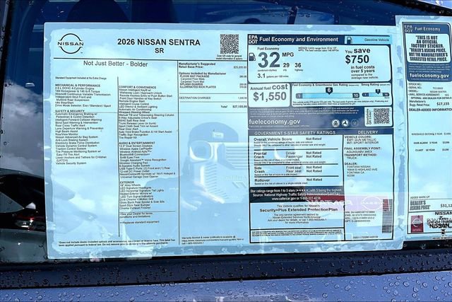 New 2026 Nissan Sentra SR w/ Floor Mat Package image 13