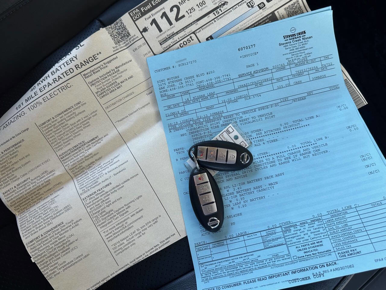 Used 2018 Nissan Leaf SL w/ Protection Package image 16