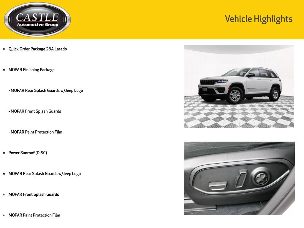 Used 2023 Jeep Grand Cherokee Laredo w/ Trailer Tow Prep Group (B) AWD/4WD image 4