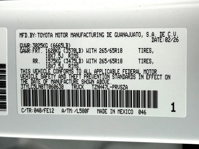 New 2026 Toyota Tacoma TRD Sport image 26