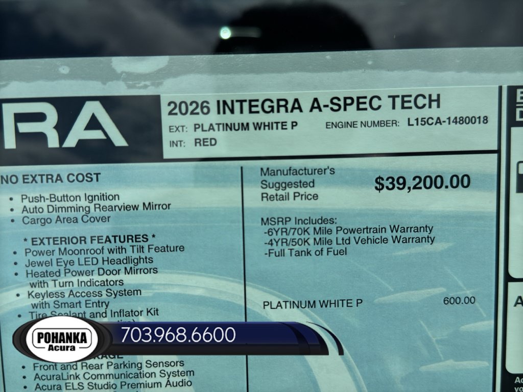 New 2026 Acura Integra A-Spec w/ Technology Package FWD image 34