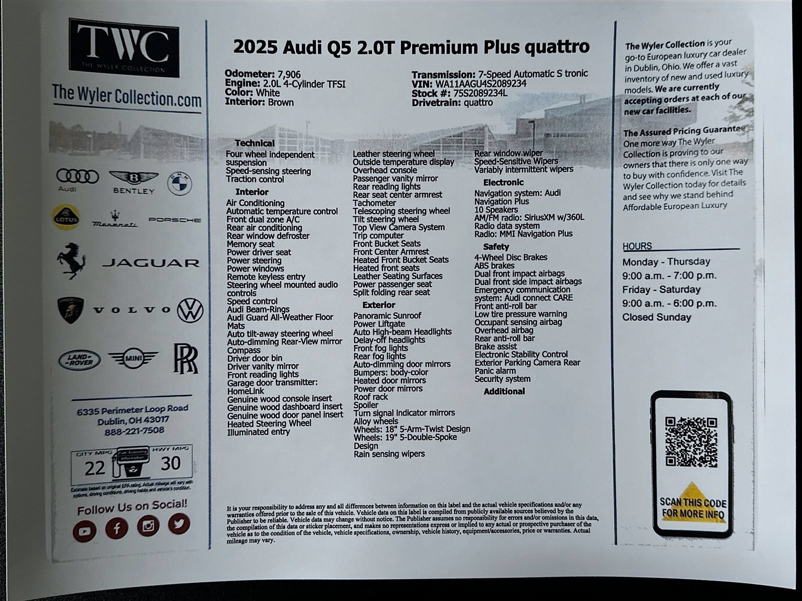 Used 2025 Audi Q5 Premium w/ Convenience Package AWD/4WD image 47