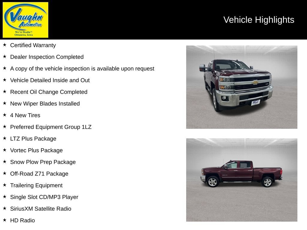 Used 2017 Chevrolet Silverado 2500 LTZ w/ Vortec Plus Package AWD/4WD image 2