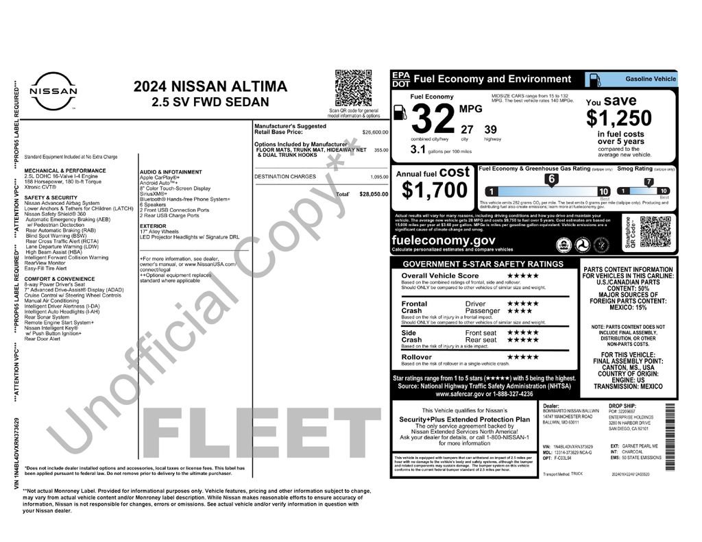 Used 2024 Nissan Altima 2.5 SV FWD image 4