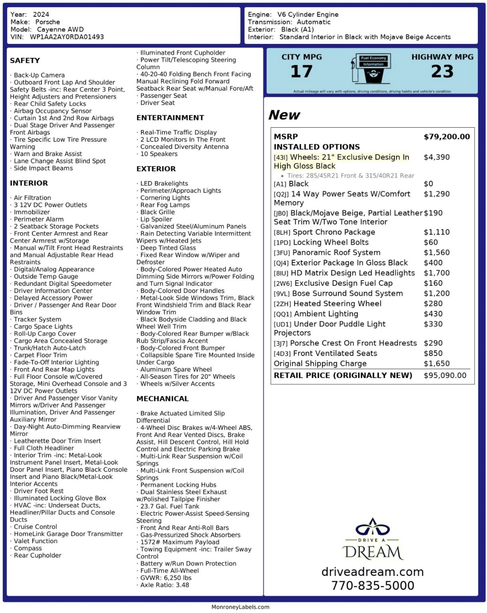 Used 2024 Porsche Cayenne w/ Sport Chrono Package image 55