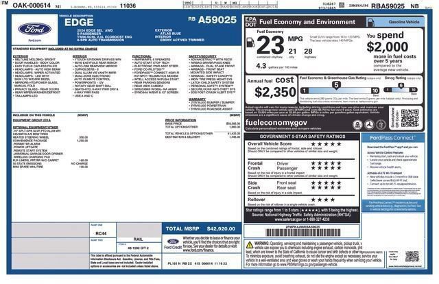 Used 2024 Ford Edge SEL w/ Convenience Package AWD/4WD image 53