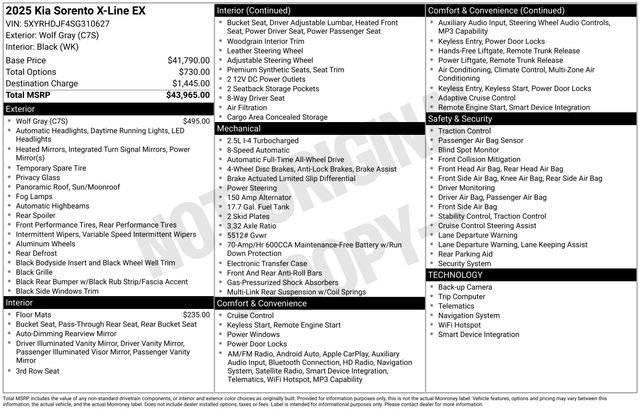 Used 2025 Kia Sorento X-Line EX image 4