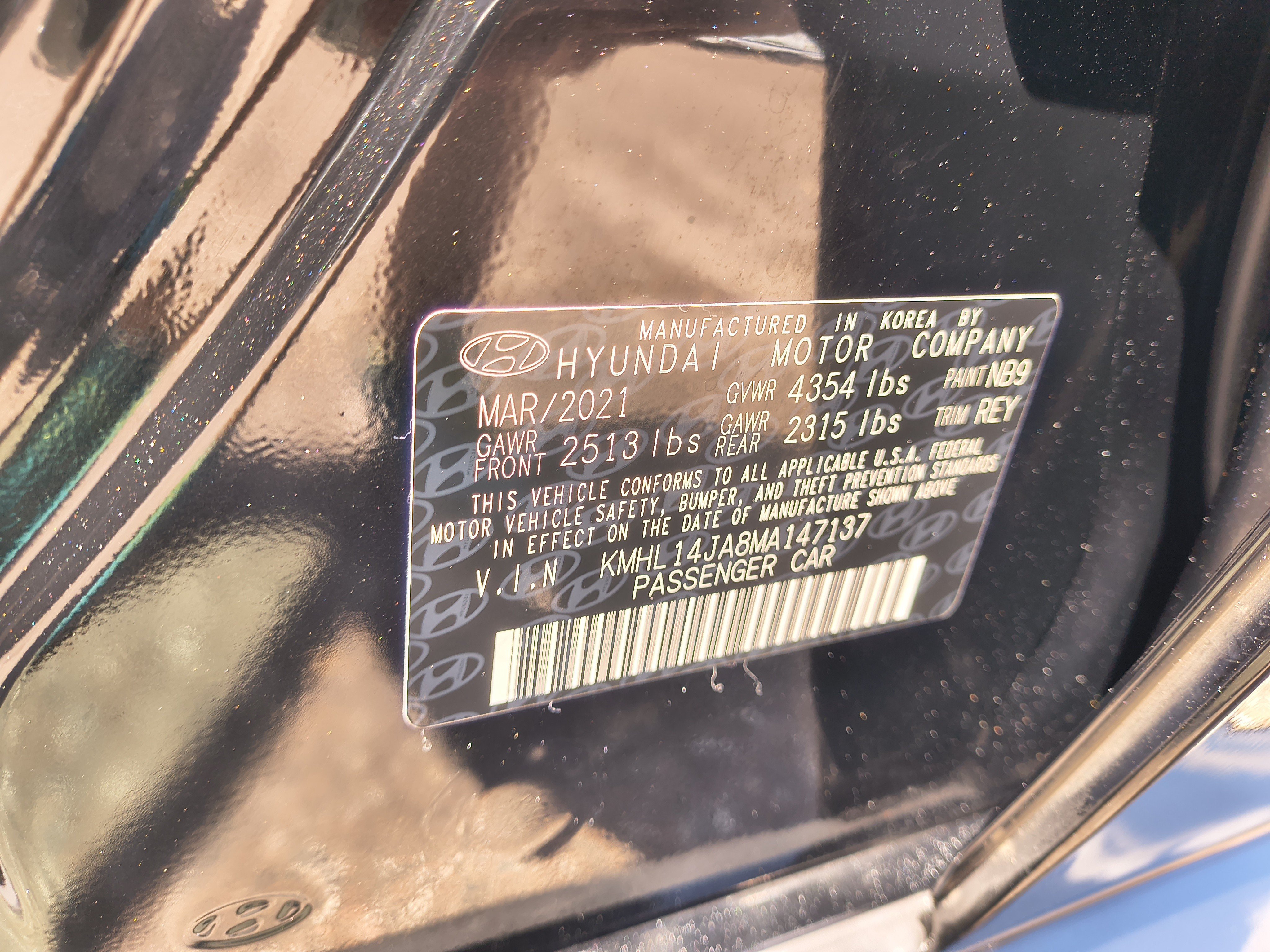 Certified 2021 Hyundai Sonata SEL w/ Convenience Package FWD image 32