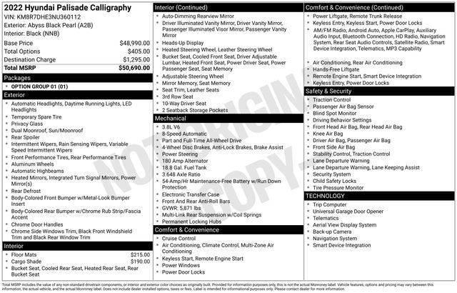 Used 2022 Hyundai Palisade Calligraphy image 44
