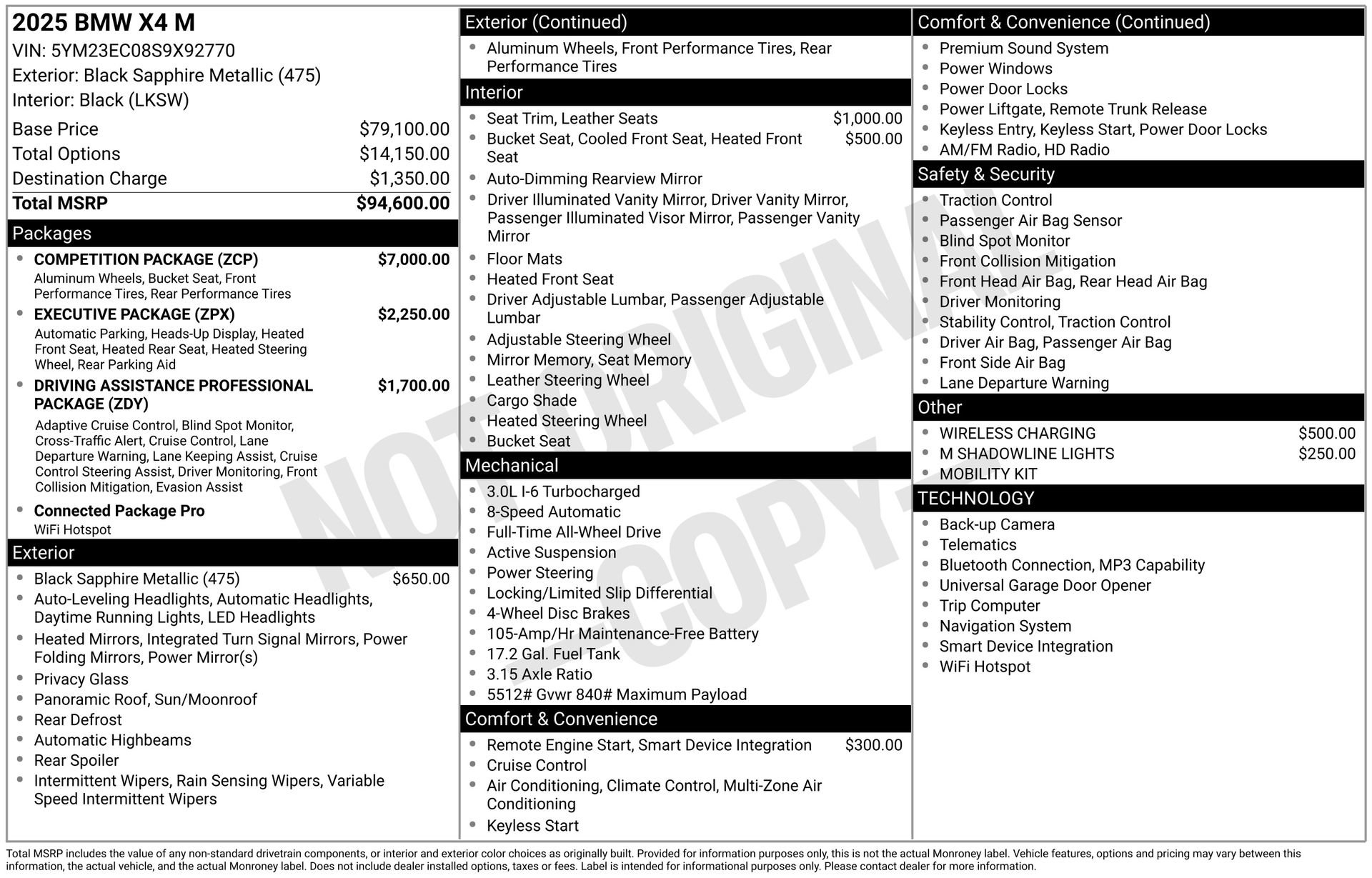 Used 2025 BMW X4 M w/ Competition Package AWD/4WD image 47