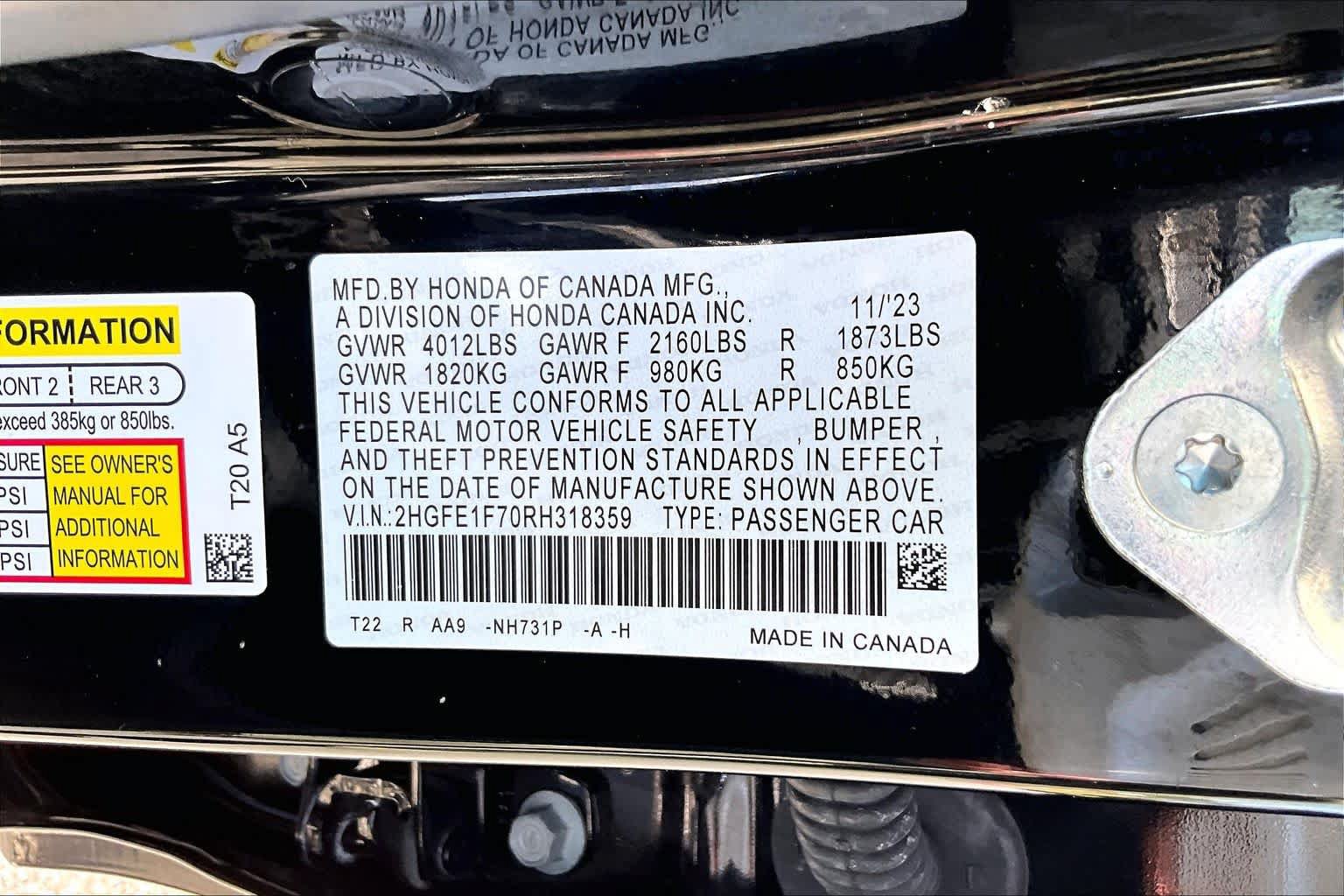 Used 2024 Honda Civic EX image 33