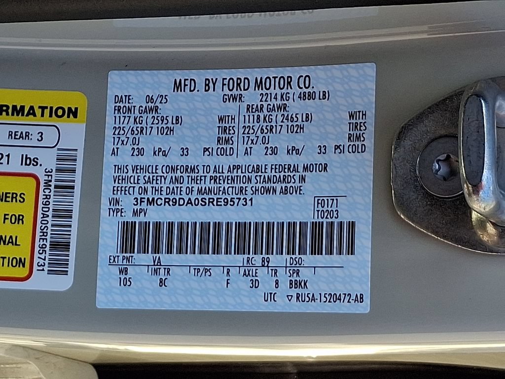 Certified 2025 Ford Bronco Sport Badlands w/ Badlands Tech Package AWD/4WD image 28