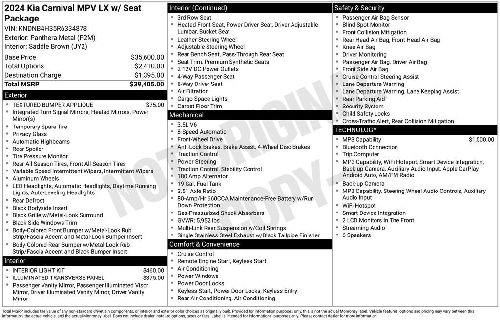 Used 2024 Kia Carnival LX FWD image 8