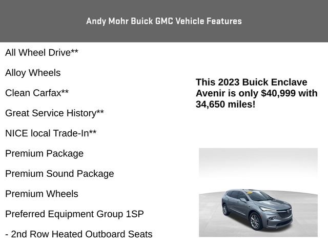 Used 2023 Buick Enclave Avenir w/ Avenir Technology Package image 8