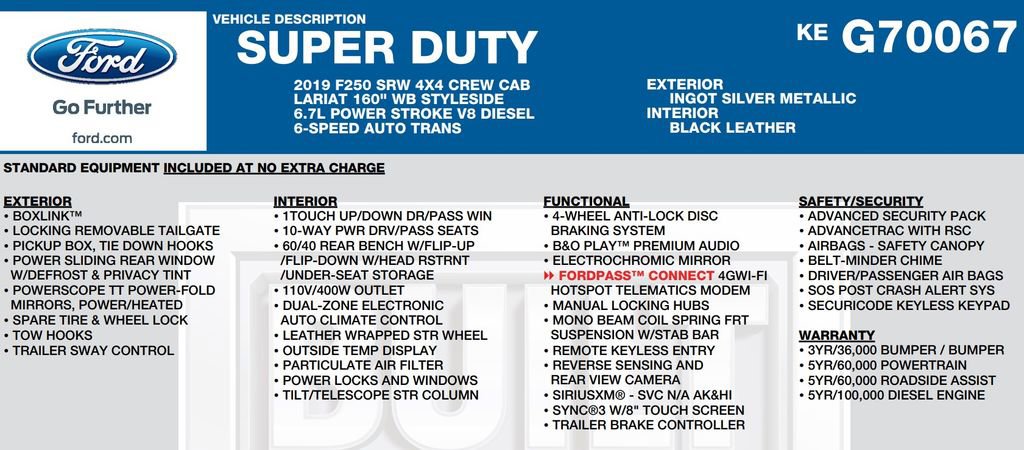 Used 2019 Ford F250 Lariat w/ Lariat Ultimate Package image 17