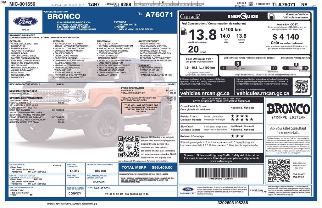 Used 2026 Ford Bronco Stroppe Edition AWD/4WD image 28