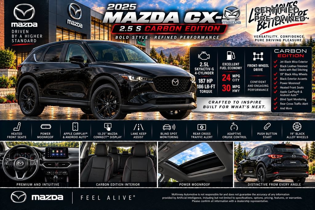 Used 2025 MAZDA CX-5 Carbon Edition AWD/4WD video 2