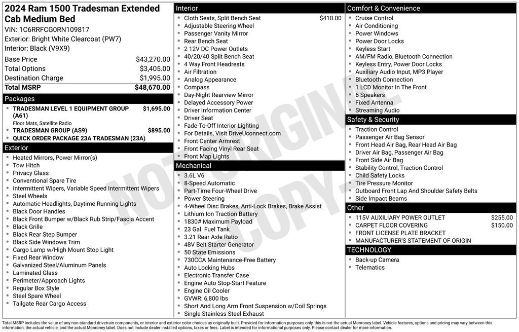 Used 2024 RAM 1500 Tradesman image 7