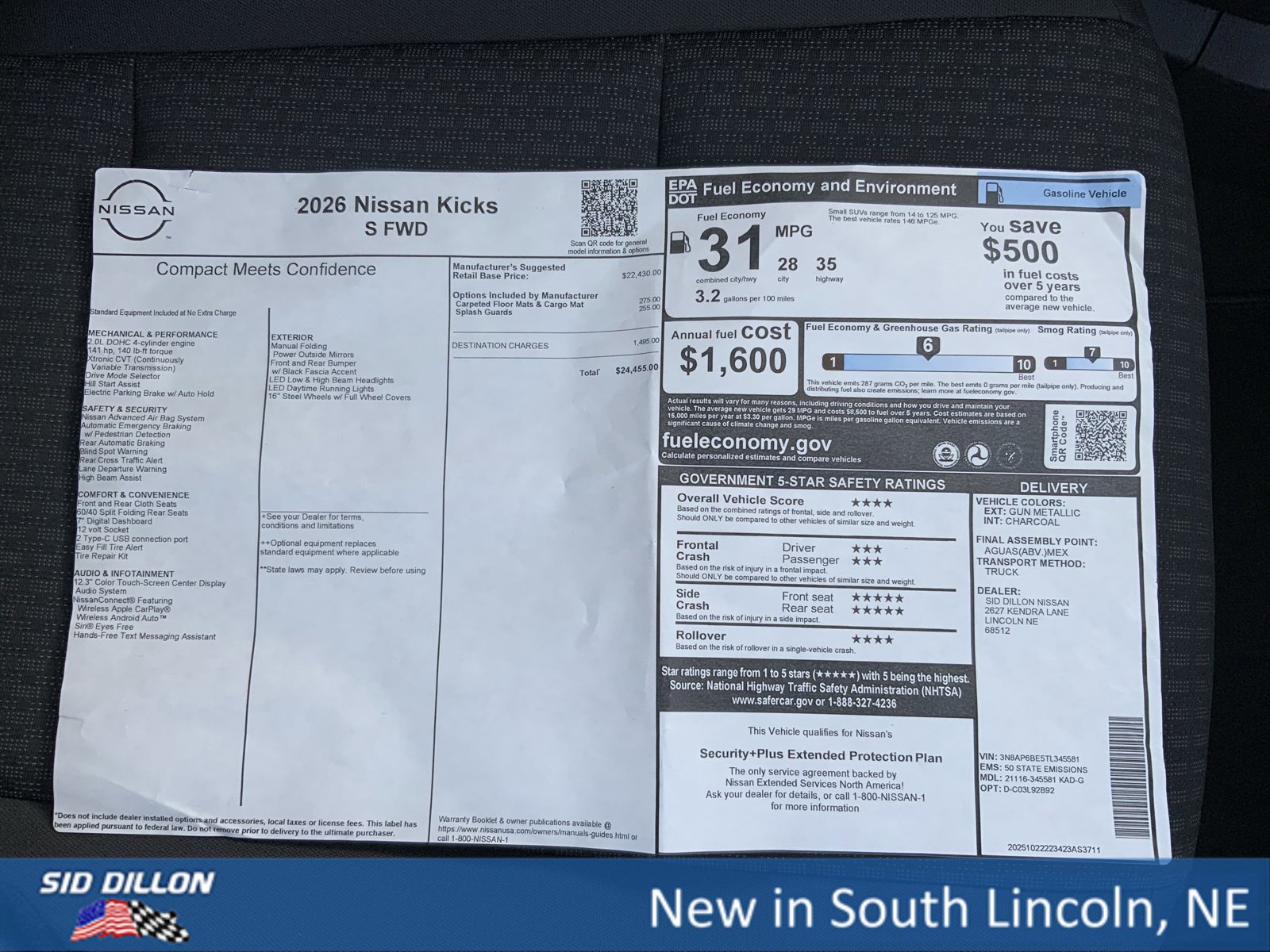 New 2026 Nissan Kicks S image 13