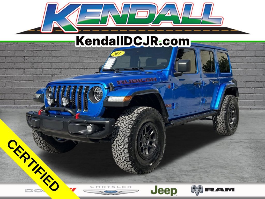 Certified 2021 Jeep Wrangler Unlimited Rubicon w/ Xtreme Recon 35" Tire Package AWD/4WD 360° Tour