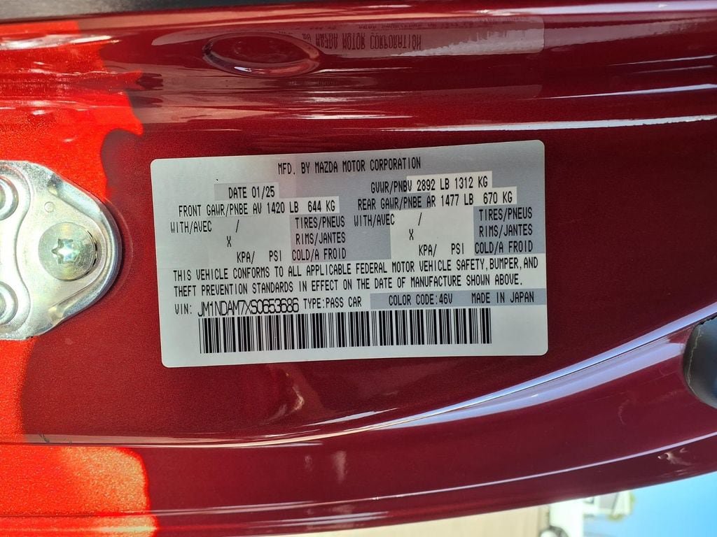 Used 2025 MAZDA MX-5 Miata RF Grand Touring RWD image 13