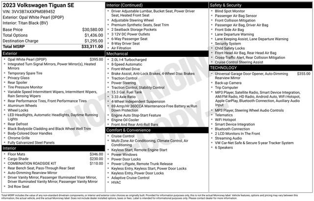 Used 2023 Volkswagen Tiguan SE FWD image 28
