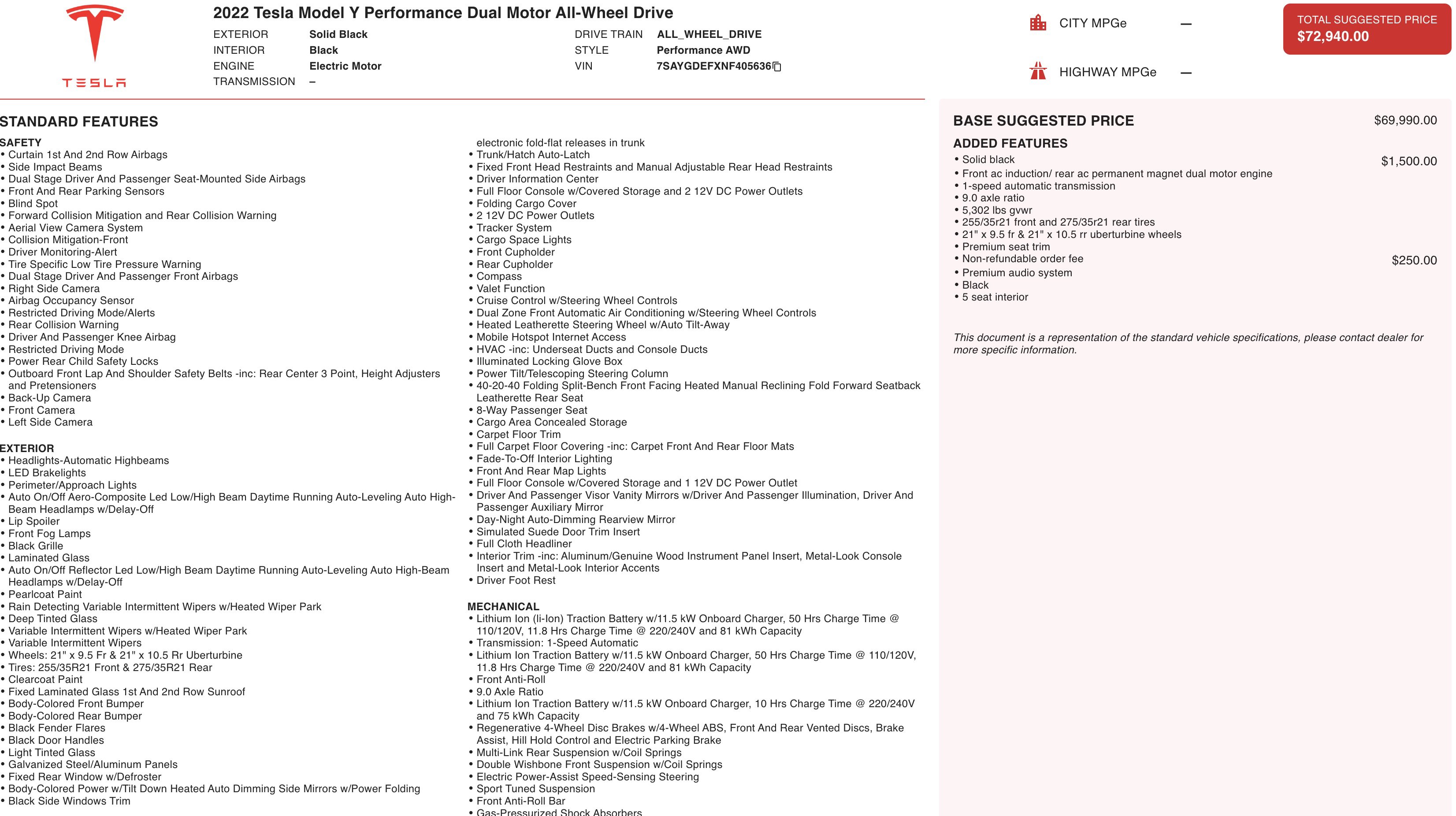 Used 2022 Tesla Model Y Performance image 8
