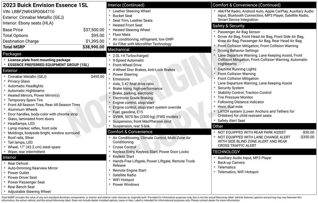 Certified 2023 Buick Envision Essence FWD image 32