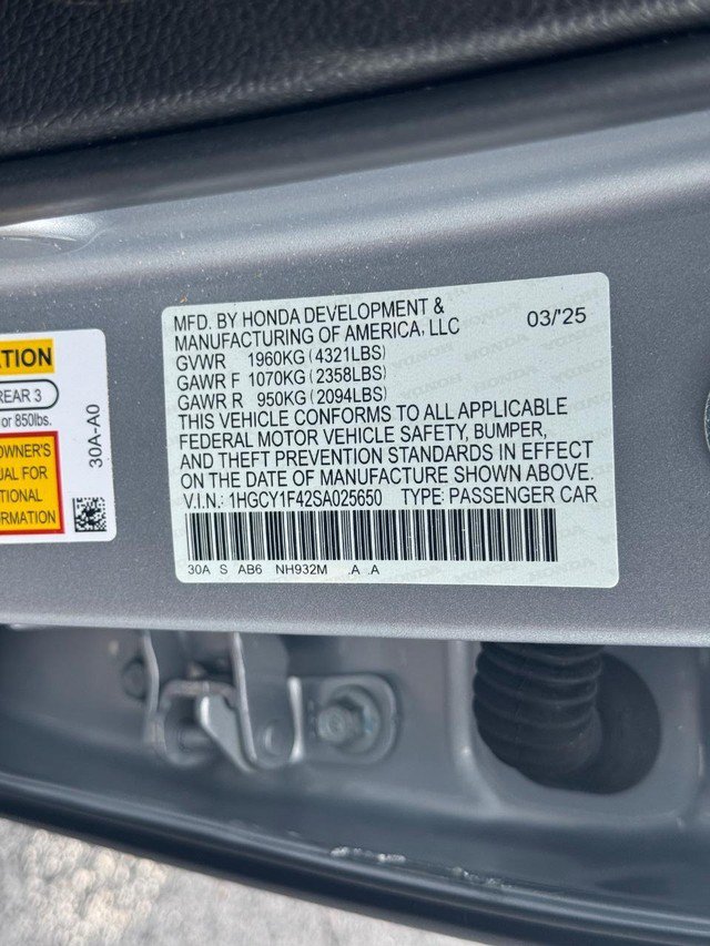 Certified 2025 Honda Accord SE image 27