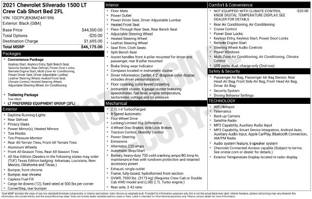 Used 2021 Chevrolet Silverado 1500 LT AWD/4WD image 36