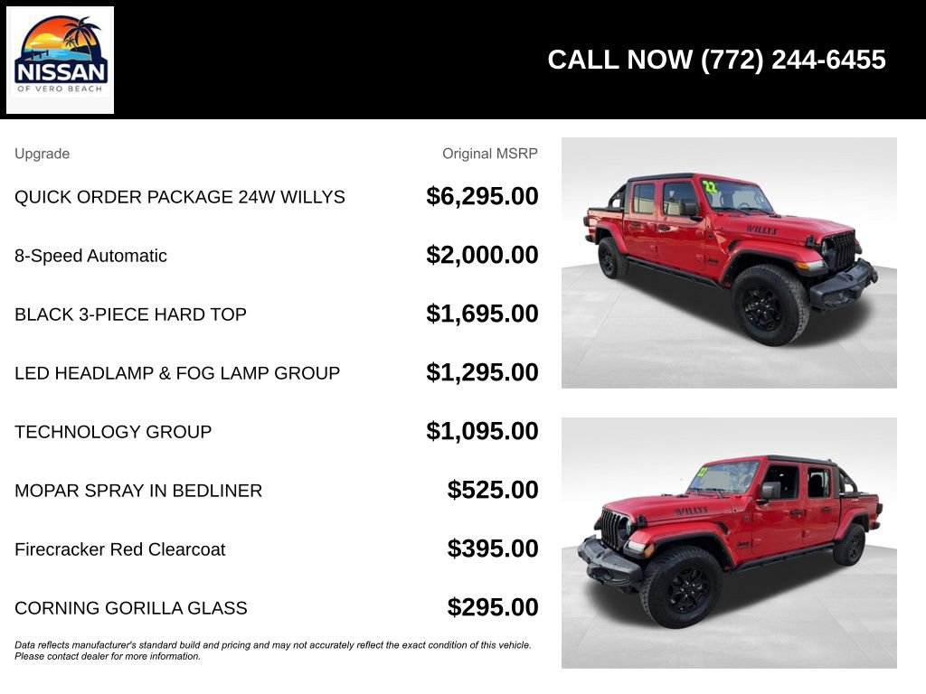 Used 2022 Jeep Gladiator Willys image 6