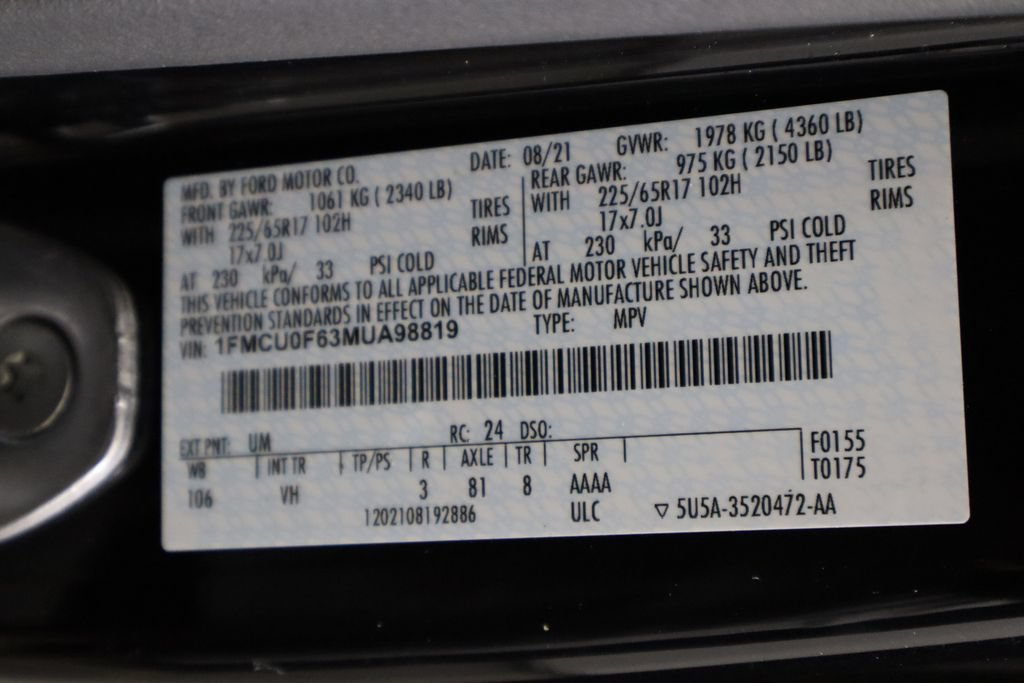 Used 2021 Ford Escape S FWD image 33