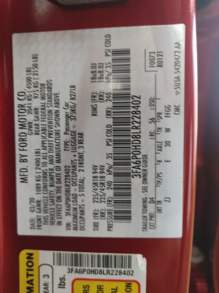 Used 2020 Ford Fusion SE w/ Equipment Group 151A FWD image 25