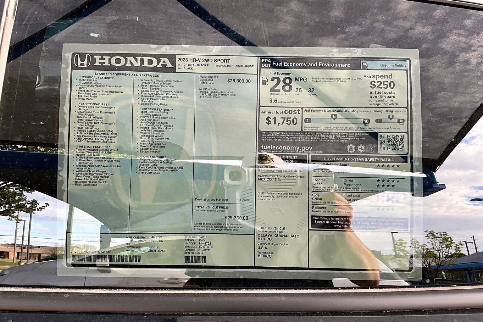 New 2026 Honda HR-V Sport image 21