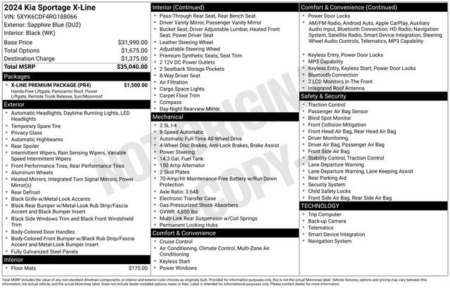 Used 2024 Kia Sportage X-Line w/ X-Line Premium Package image 52