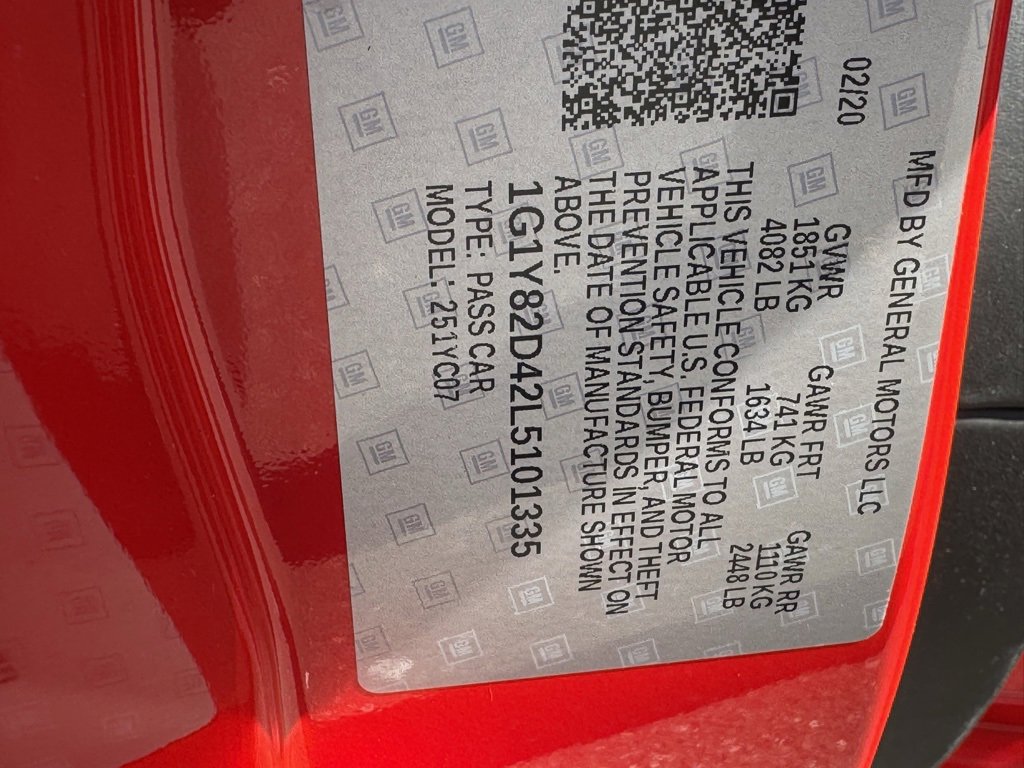 Used 2020 Chevrolet Corvette Stingray Premium Cpe w/ 3LT Preferred Equipment Group image 48