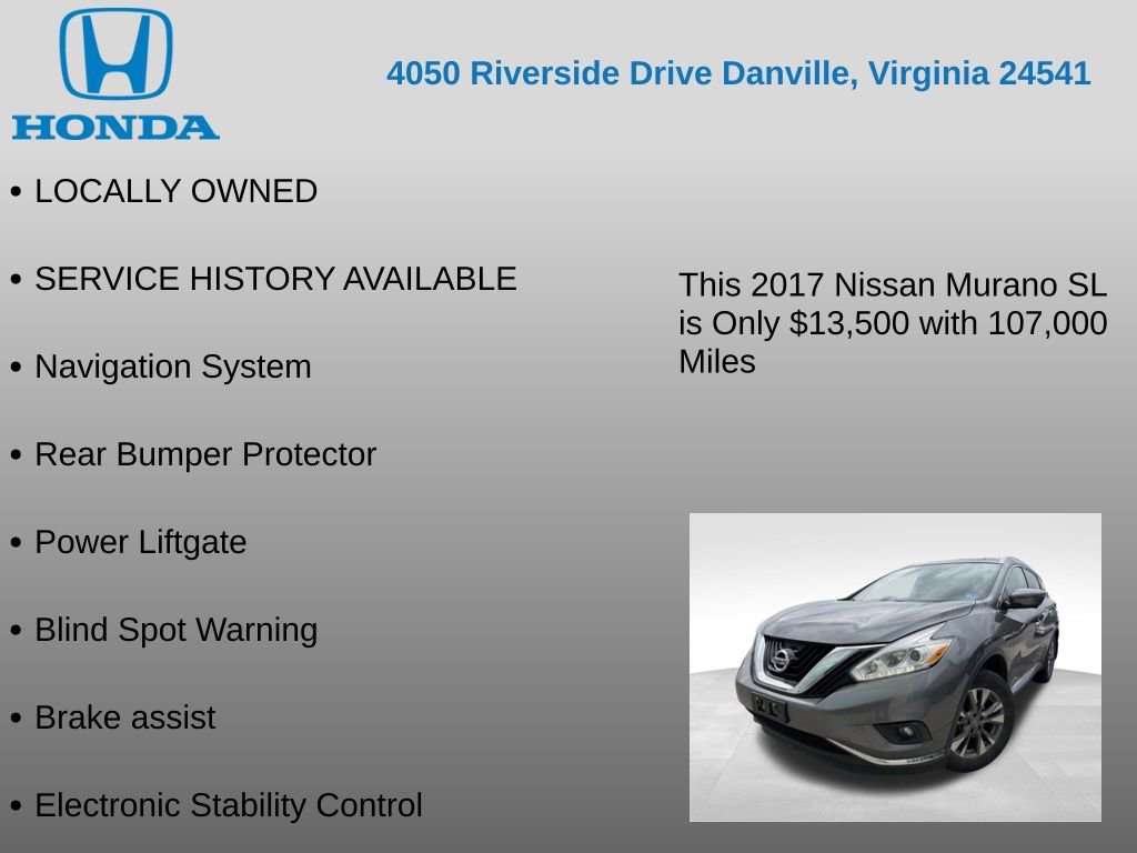 Used 2017 Nissan Murano SL w/ SL Technology Package image 7