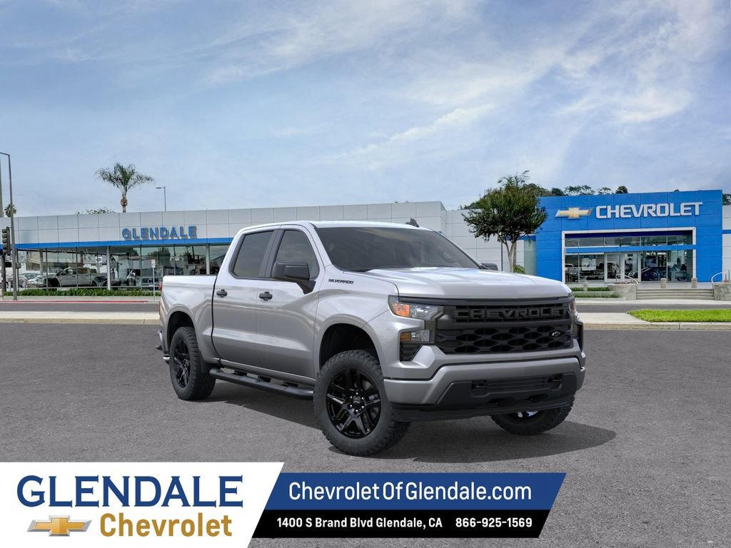 New 2026 Chevrolet Silverado 1500 Custom w/ Turbomax Blackout Package RWD image 1