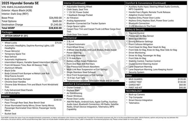 Used 2025 Hyundai Sonata SE image 5