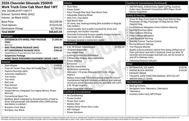 New 2026 Chevrolet Silverado 2500 W/T image 4