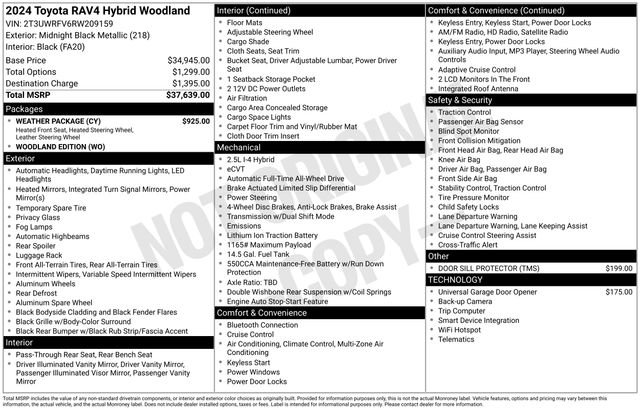 Used 2024 Toyota RAV4 Woodland Edition w/ Weather Package image 34