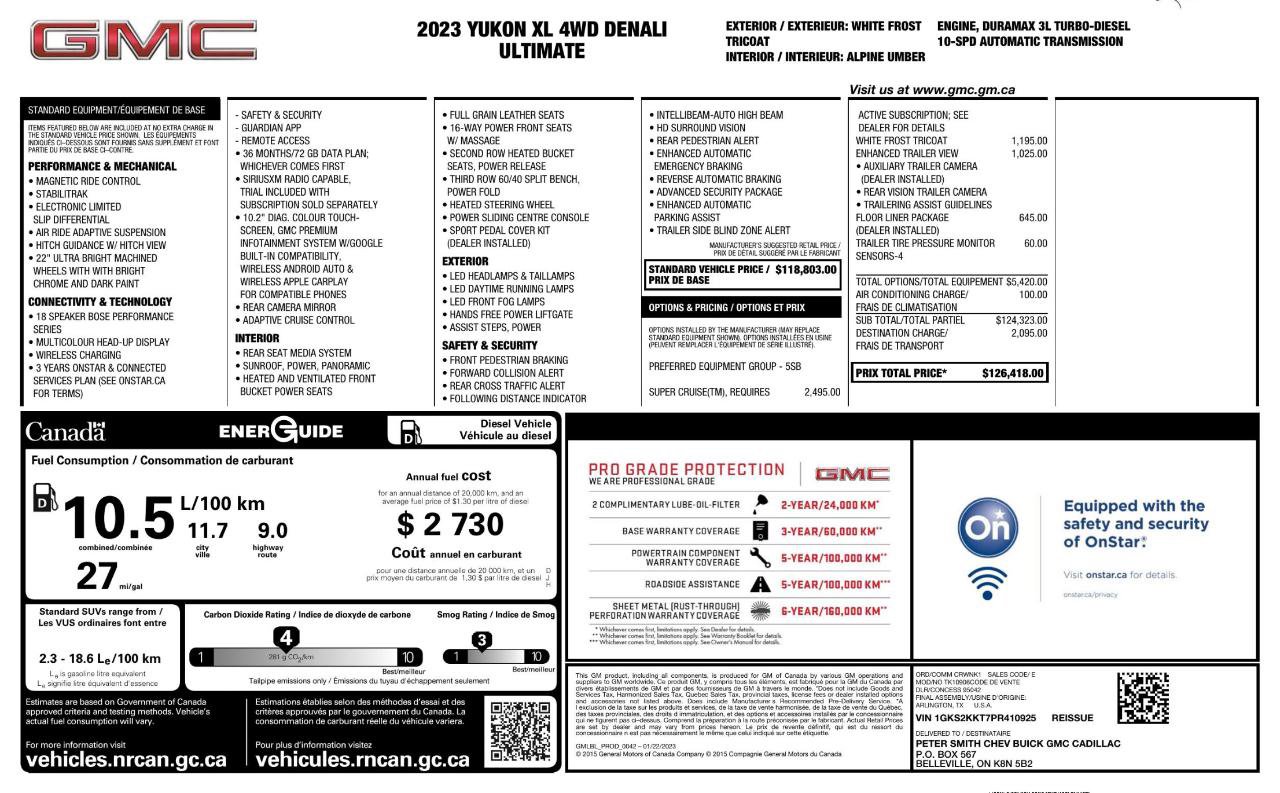 Used 2023 GMC Yukon XL Denali Ultimate image 9