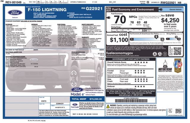 Used 2024 Ford F150 Lightning Flash AWD/4WD image 33