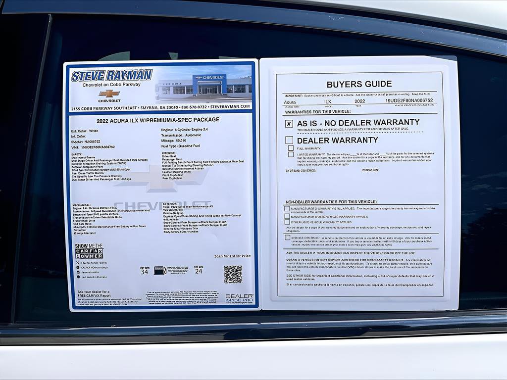 Used 2022 Acura ILX w/ Premium & A-SPEC Package image 26