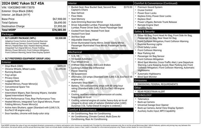 Certified 2024 GMC Yukon SLT w/ SLT Luxury Package image 6