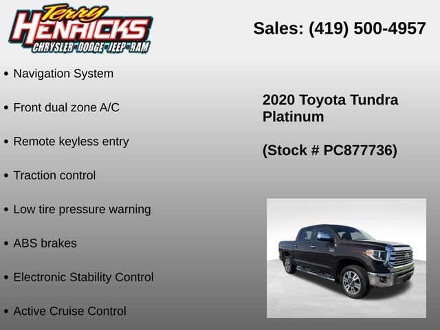Used 2020 Toyota Tundra Platinum AWD/4WD image 12